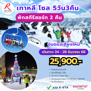 เกาหลี โซล พักสกี2คืน 5วัน3คืน
